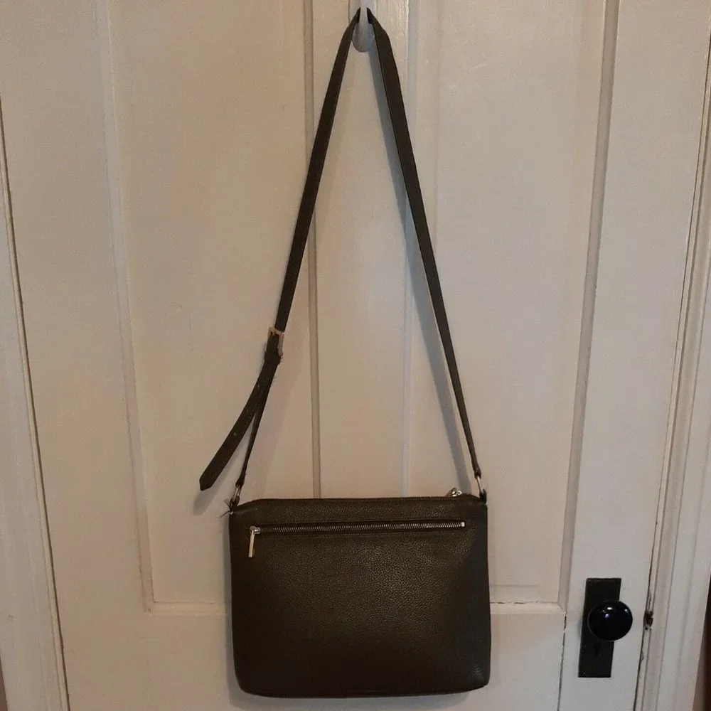 FP Freshly Picked Diaper Crossbody Bag Pocket Wipeable w Changing Pad Dark Green